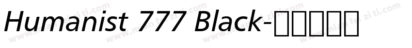Humanist 777 Black字体转换